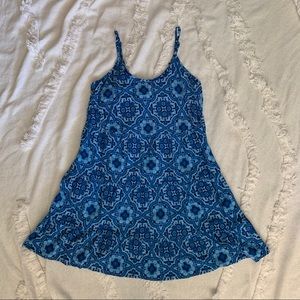 Mossimo Blue Printed Dress - Size XS